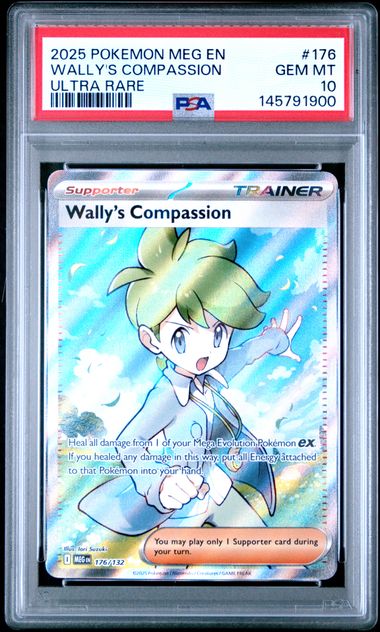 2025 POKEMON MEG EN - MEGA EVOLUTION 176 WALLY'S COMPASSION ULTRA RARE PSA GEM MT 10 - DelsBricks Toys & CollectiblesDelsBricks Toys & CollectiblesRalphie's Funhouse