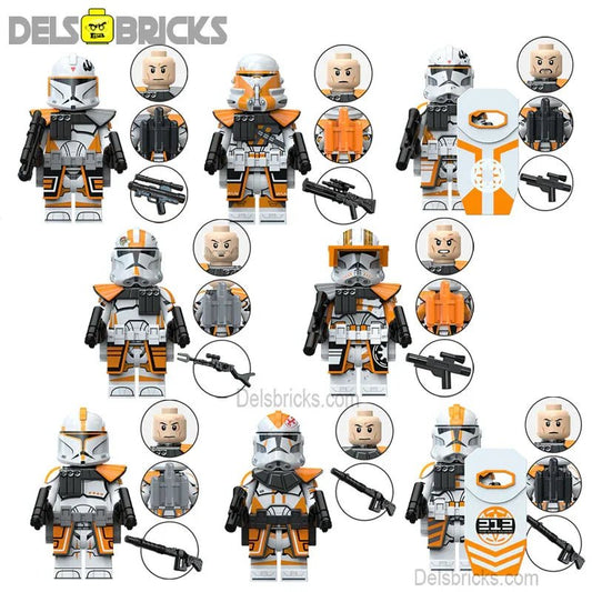212th Battalion Clone Troopers set of 8 Star Wars Lego Minifigures Custom Toys - DelsBricks MinifiguresLego Star Wars MinifiguresDelsBricks MinifiguresDelsbricks.com