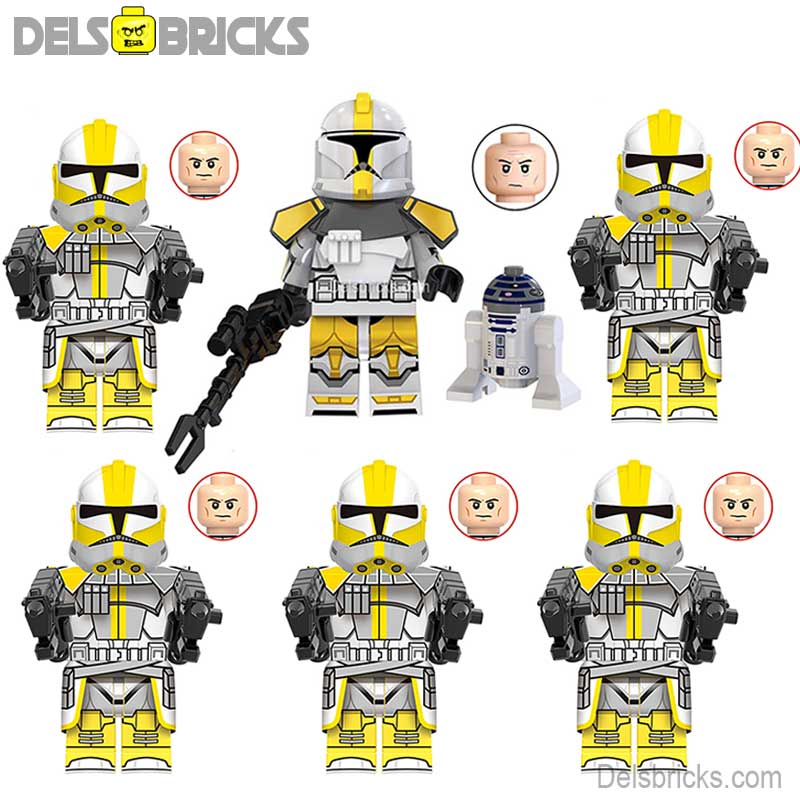 327th Star Corp Clone trooper Set of 6 Lego Star Wars Minifigures custom toys