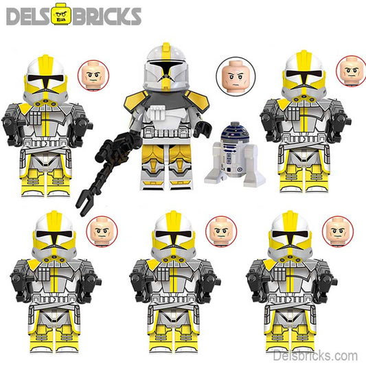327th Star Corp Clone trooper Set of 6 Lego Star Wars Minifigures custom toys
