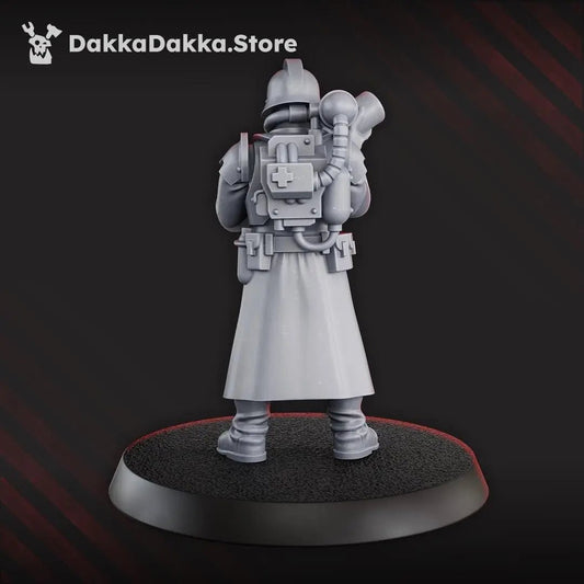 3rd Death Division Medic by DakkaDakka 28/32mm Heroic Scale Miniature, 30mm tall, Proxy, Warcells, Sci - Fi, OPR, Trench Crusade - DelsBricks Toys & CollectiblesResin Printed MiniatureDelsBricks Toys & CollectiblesMega Diamonds & Schwartzreiter Mini Forge