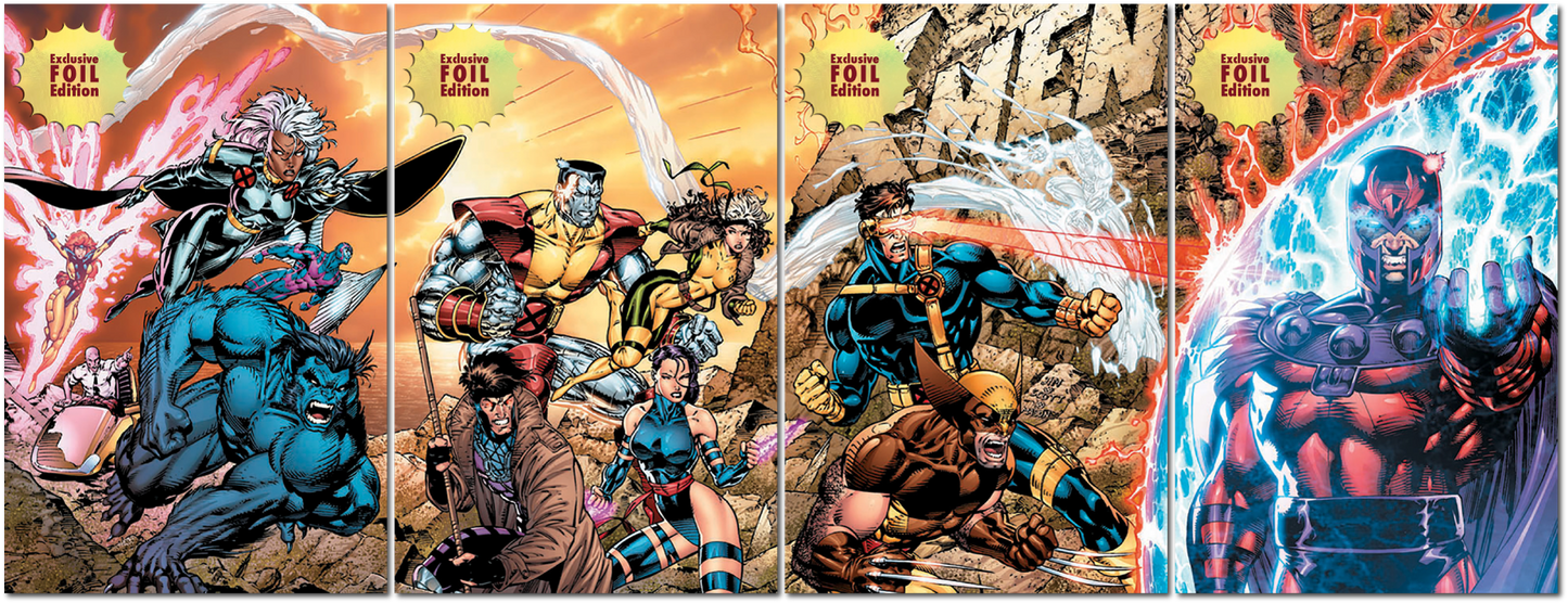 [4 PACK 🚨 Limited Edition! 🚨] [FOIL] X - Men 1991 1 Facsimile Edition Unknown Comics Jim Lee Exclusive Connecting Cover PREMIUM Var (02/12/2025) - DelsBricks Toys & CollectiblesCOMIC BOOK EXCLUSIVEDelsBricks Toys & CollectiblesUnknown Comic Books