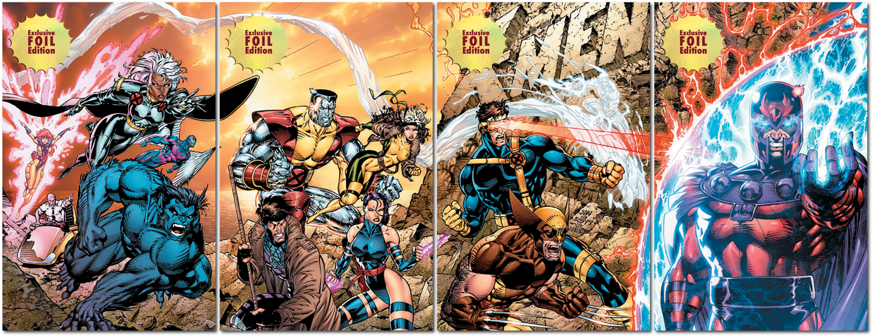 [4 PACK 🚨 Limited Edition! 🚨] [FOIL] X - Men 1991 1 Facsimile Edition Unknown Comics Jim Lee Exclusive Connecting Cover PREMIUM Var (02/12/2025) - DelsBricks Toys & CollectiblesCOMIC BOOK EXCLUSIVEDelsBricks Toys & CollectiblesUnknown Comic Books