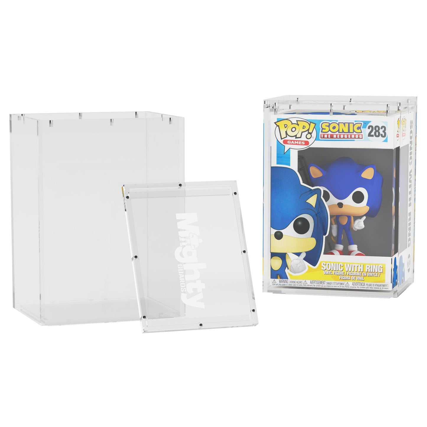 Standard Size Hard Protectors 2-Count Mighty Guards (Compatible with - 4" Funko POP! ) - Stackable with Magnetic Lid