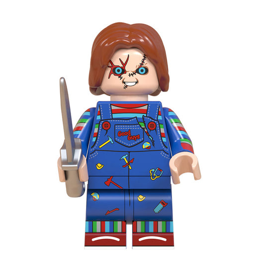 Chucky Child's Play - Dark Blue Lego Minifigures Delsbricks.com   