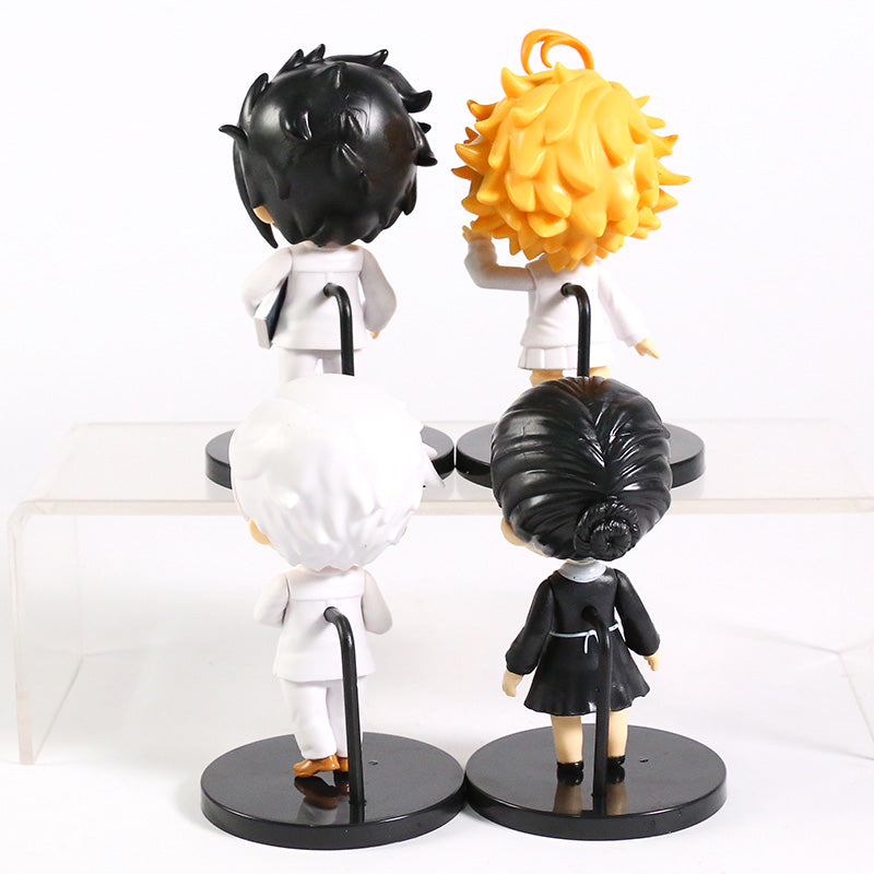 Anime The Promised Neverland PVC Toys 4 Piece Set Action Figure Dolls Delsbricks.com   