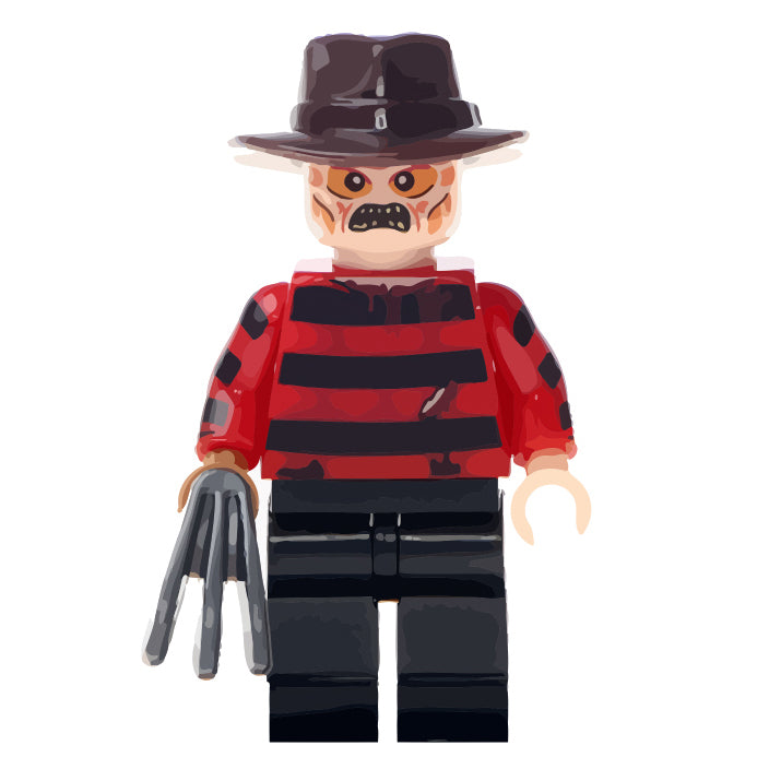 Freddy Krueger Nightmare on Elm Street- Classic version Lego Horror Minifigures Delsbricks.com   