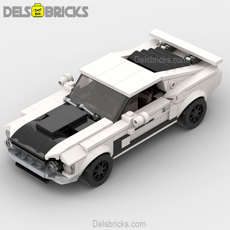 Mustang Boss 302 Classic Muscle Custom Lego Cars Minifigures Building Block Toys