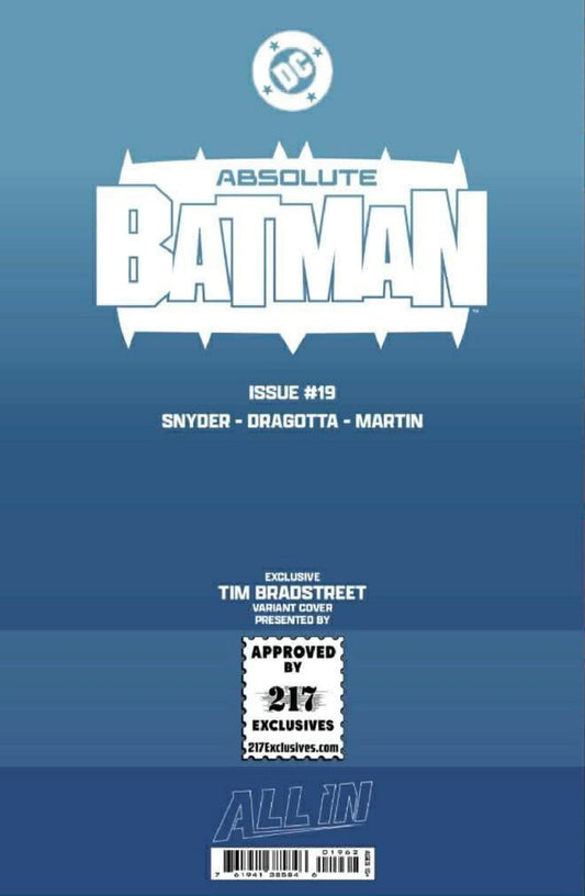 ABSOLUTE BATMAN 19 TIM BRADSTREET EXCLUSIVE VIRGIN VAR (04/08/2026) (04/15/2026) - DelsBricks Toys & CollectiblesComic BookDelsBricks Toys & CollectiblesUnknown Comic Books