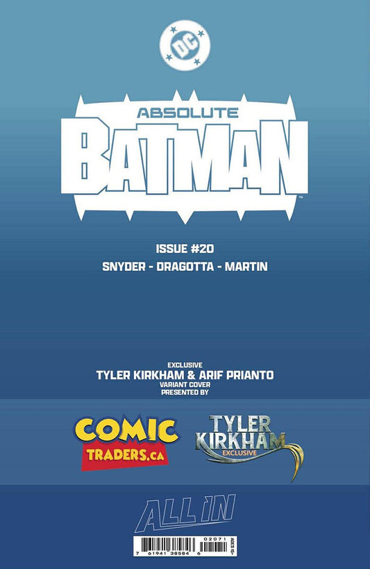 ABSOLUTE BATMAN 20 TYLER KIRKHAM EXCLUSIVE VAR (05/13/2026) - DelsBricks Toys & CollectiblesComic BookDelsBricks Toys & CollectiblesUnknown Comic Books
