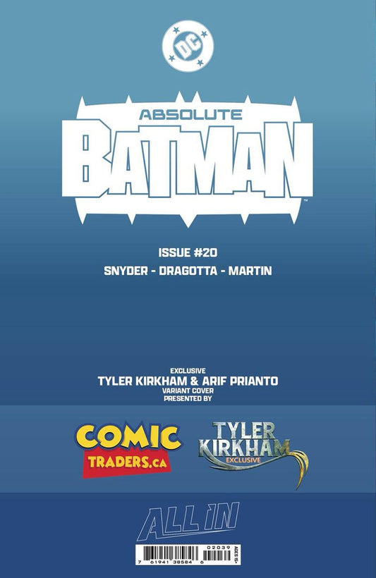 ABSOLUTE BATMAN 20 TYLER KIRKHAM EXCLUSIVE VAR (05/13/2026) - DelsBricks Toys & CollectiblesComic BookDelsBricks Toys & CollectiblesUnknown Comic Books