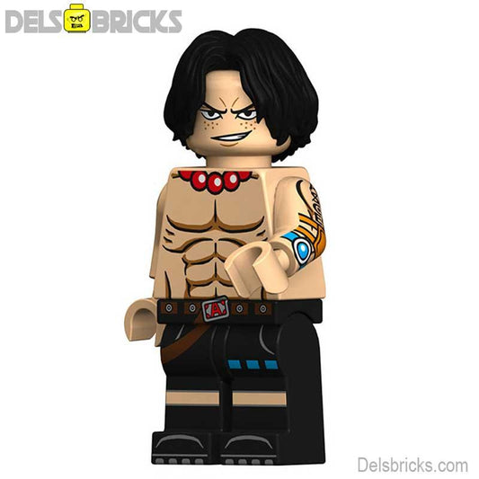 Ace from ONE PIECE Anime Lego Minifigures custom toys - DelsBricks MinifiguresMinifiguresDelsBricks MinifiguresDelsbricks