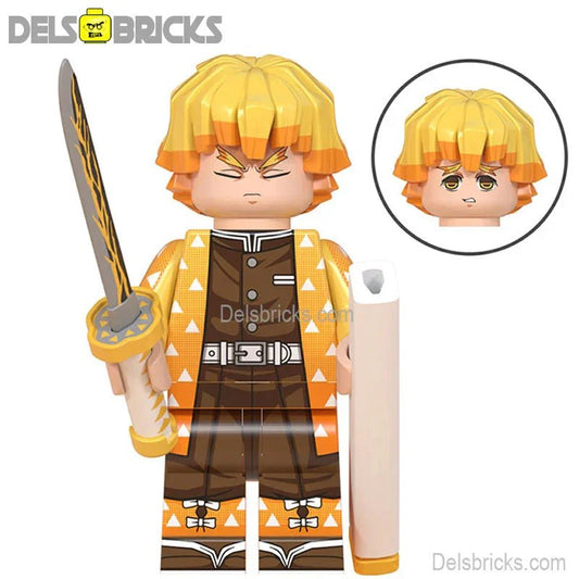 Agatsuma Zenitsu Demon Slayer Anime Lego Minifigures Custom Toys 1 - DelsBricks MinifiguresMinifiguresDelsBricks MinifiguresDelsbricks