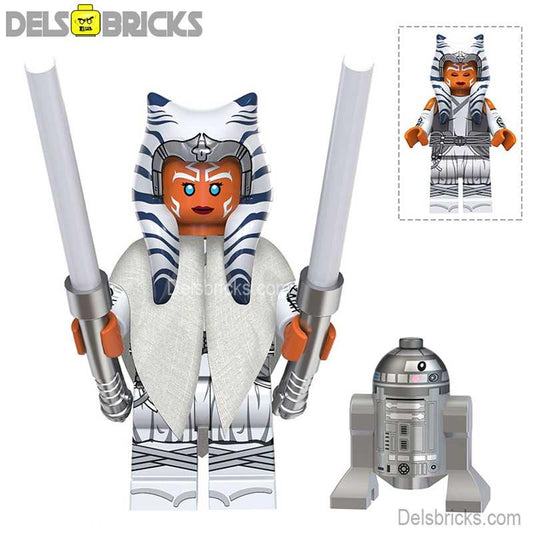 Ahsoka Tano & Droid Lego Star Wars custom Minifigures 1 - DelsBricks MinifiguresLego Star Wars MinifiguresDelsBricks MinifiguresDelsbricks.com