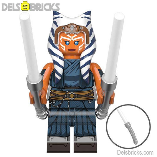 Ahsoka Tano from The Mandalorian Lego Star Wars Minifigures custom Toys 5 - DelsBricks MinifiguresLego Star Wars MinifiguresDelsBricks MinifiguresDelsbricks.com