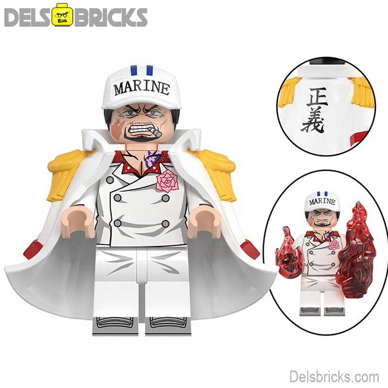 Akainu Sakazuki from One Piece Lego Anime Minifigures Custom Toys 3 - DelsBricks MinifiguresMinifiguresDelsBricks MinifiguresDelsbricks