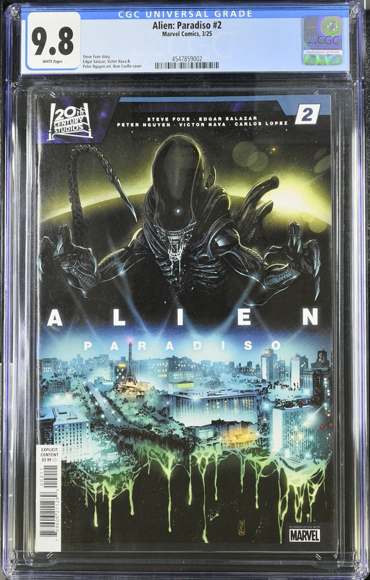 Alien: Paradiso 2 - CGC 9.8 - DelsBricks Toys & CollectiblesComic BookDelsBricks Toys & Collectibles412 Comics