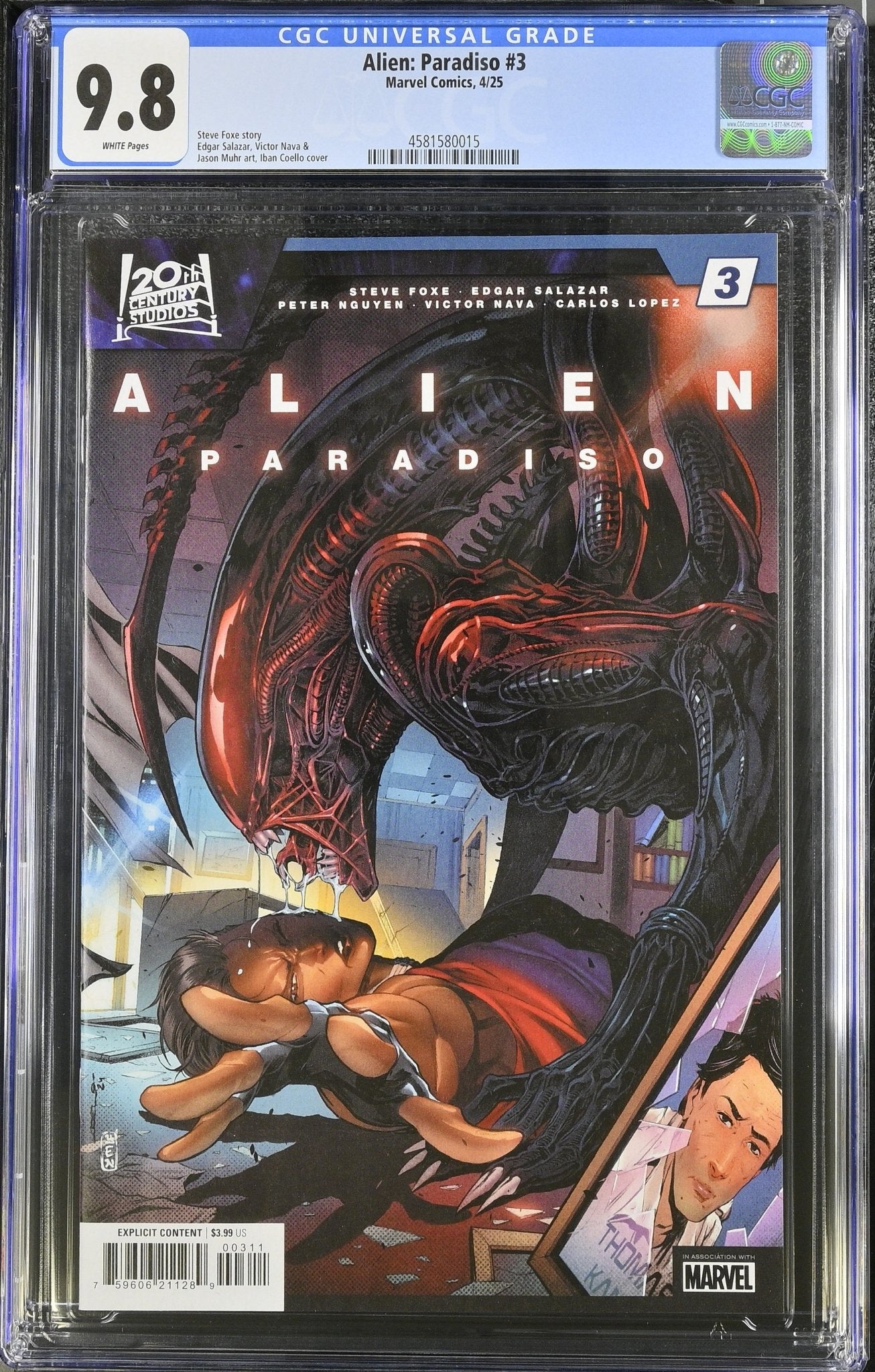 Alien: Paradiso 3 - CGC 9.8 - DelsBricks Toys & CollectiblesComic BookDelsBricks Toys & Collectibles412 Comics