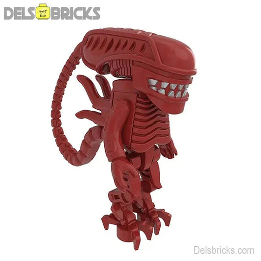 Alien Xenomorph Red body Lego Minifigures - DelsBricks MinifiguresMinifiguresDelsBricks MinifiguresDelsbricks