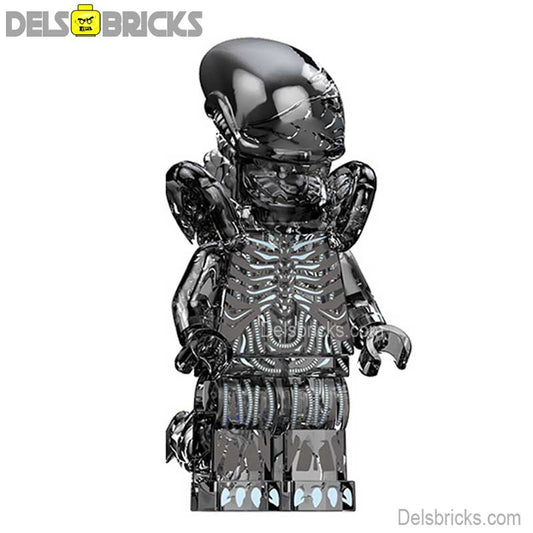 Aliens Xenomorph transparent black Lego custom Minifigures