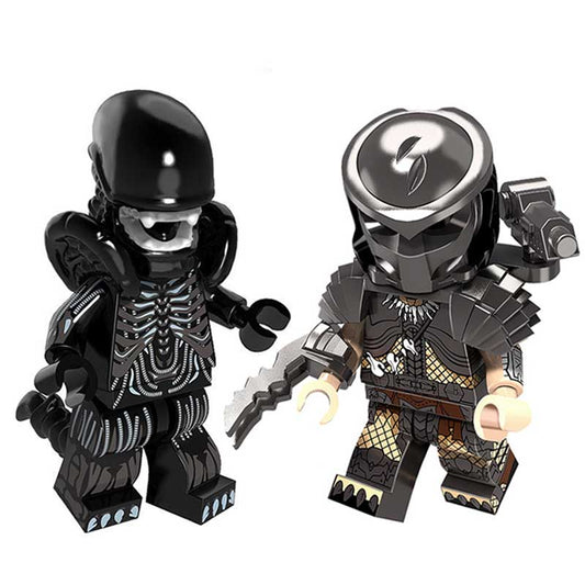 Aliens Vs Predator set of 2 Lego Minifigures - DelsBricks MinifiguresMinifiguresDelsBricks MinifiguresDelsbricks