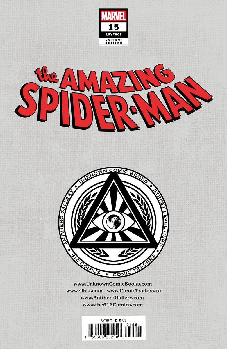 Amazing Spider - Man 15 [Dwb] Unknown Comics R1C0 Exclusive Virgin Var (12/14/2022) - DelsBricks Toys & CollectiblesCOMIC BOOK EXCLUSIVEDelsBricks Toys & CollectiblesUnknown Comic Books
