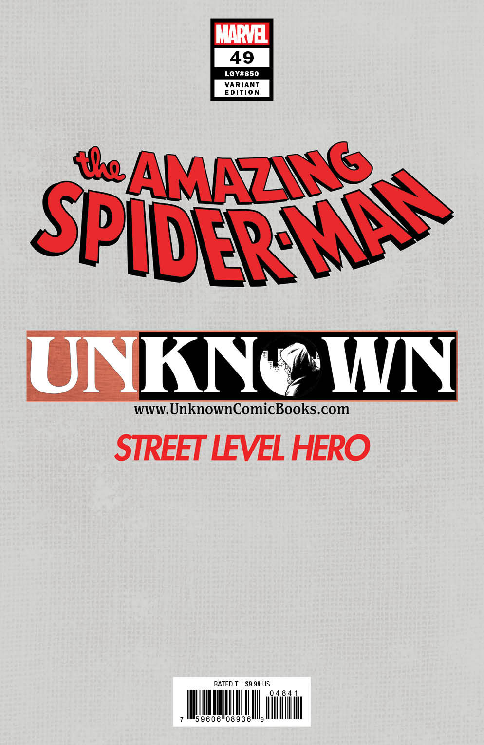 AMAZING SPIDER - MAN 49 UNKNOWN COMICS GABRIELE DELLOTTO EXCLUSIVE VAR (09/30/2020) - DelsBricks Toys & CollectiblesCOMIC BOOK EXCLUSIVEDelsBricks Toys & CollectiblesUnknown Comic Books