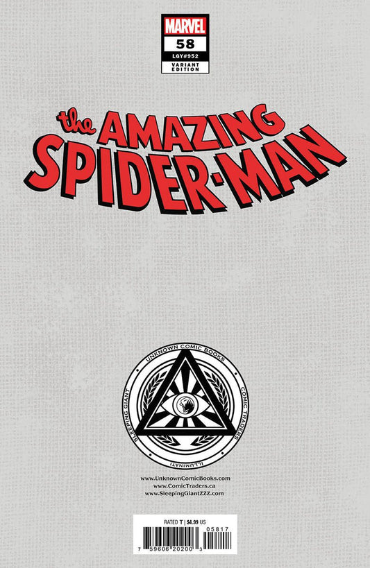 Amazing Spider - Man 58 Unknown Comics Exclusive Gabriele Dell'Otto Virgin Var (09/25/2024) - DelsBricks Toys & CollectiblesCOMIC BOOKDelsBricks Toys & CollectiblesUnknown Comic Books