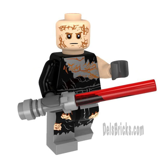 Anakin Skywalker Burned Vader Lego Minifigures Custom Toys - DelsBricks MinifiguresLego Star Wars MinifiguresDelsBricks MinifiguresDelsbricks.com