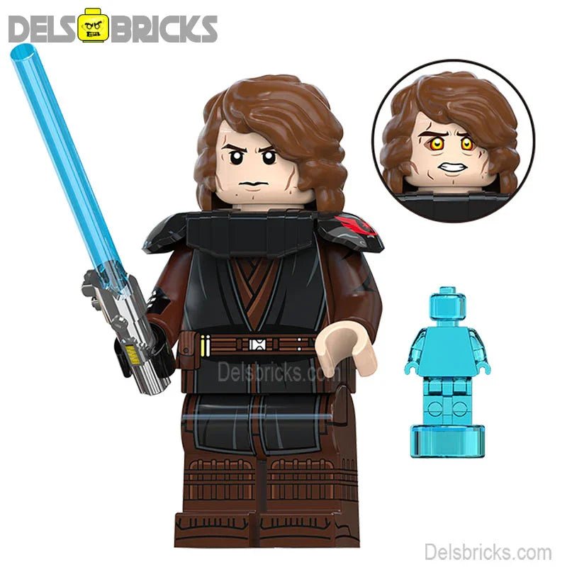 Anakin Skywalker Lego Star Wars Minifigures custom Toys New2 - DelsBricks MinifiguresLego Star Wars MinifiguresDelsBricks MinifiguresDelsbricks.com