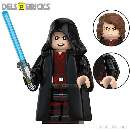 Anakin Skywalker Lego Star Wars Minifigures custom Toys New4 - DelsBricks MinifiguresLego Star Wars MinifiguresDelsBricks MinifiguresDelsbricks.com