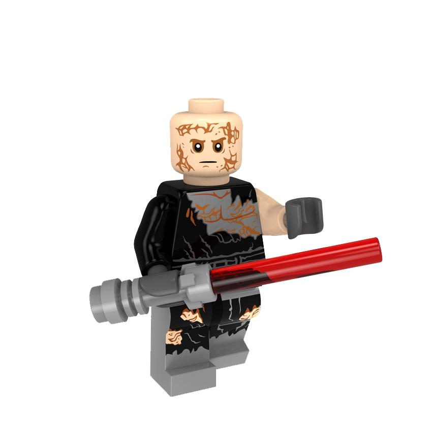 Anakin Skywalker Burned Vader Lego Minifigures  Delsbricks.com   