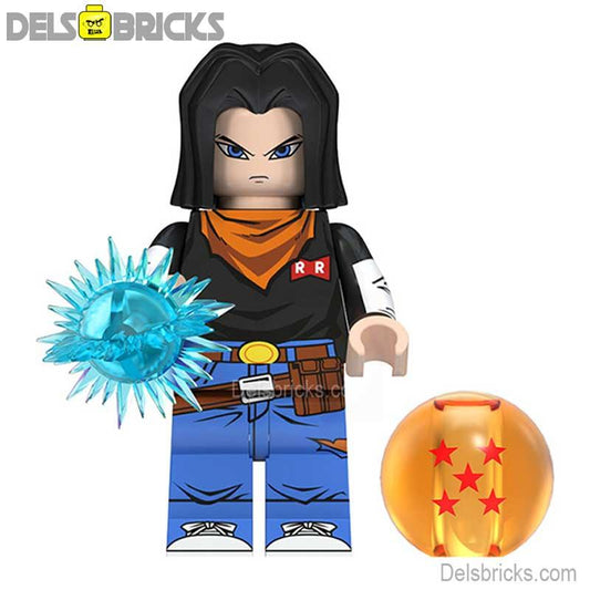Android 17 Dragon Ball Z Super Lego Minifigures Anime Custom Toys - DelsBricks MinifiguresMinifiguresDelsBricks MinifiguresDelsbricks
