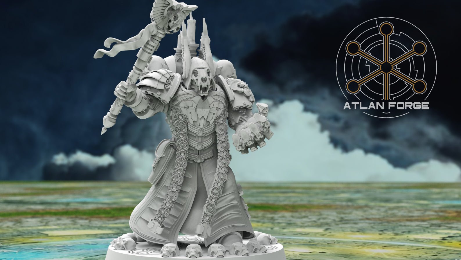 Angelic Soul Reaper by Atlan Forge - Resin Printed Grimdark Mini (28/32mm) - DelsBricks Toys & CollectiblesResin Printed MiniatureDelsBricks Toys & CollectiblesMega Diamonds & Schwartzreiter Mini Forge