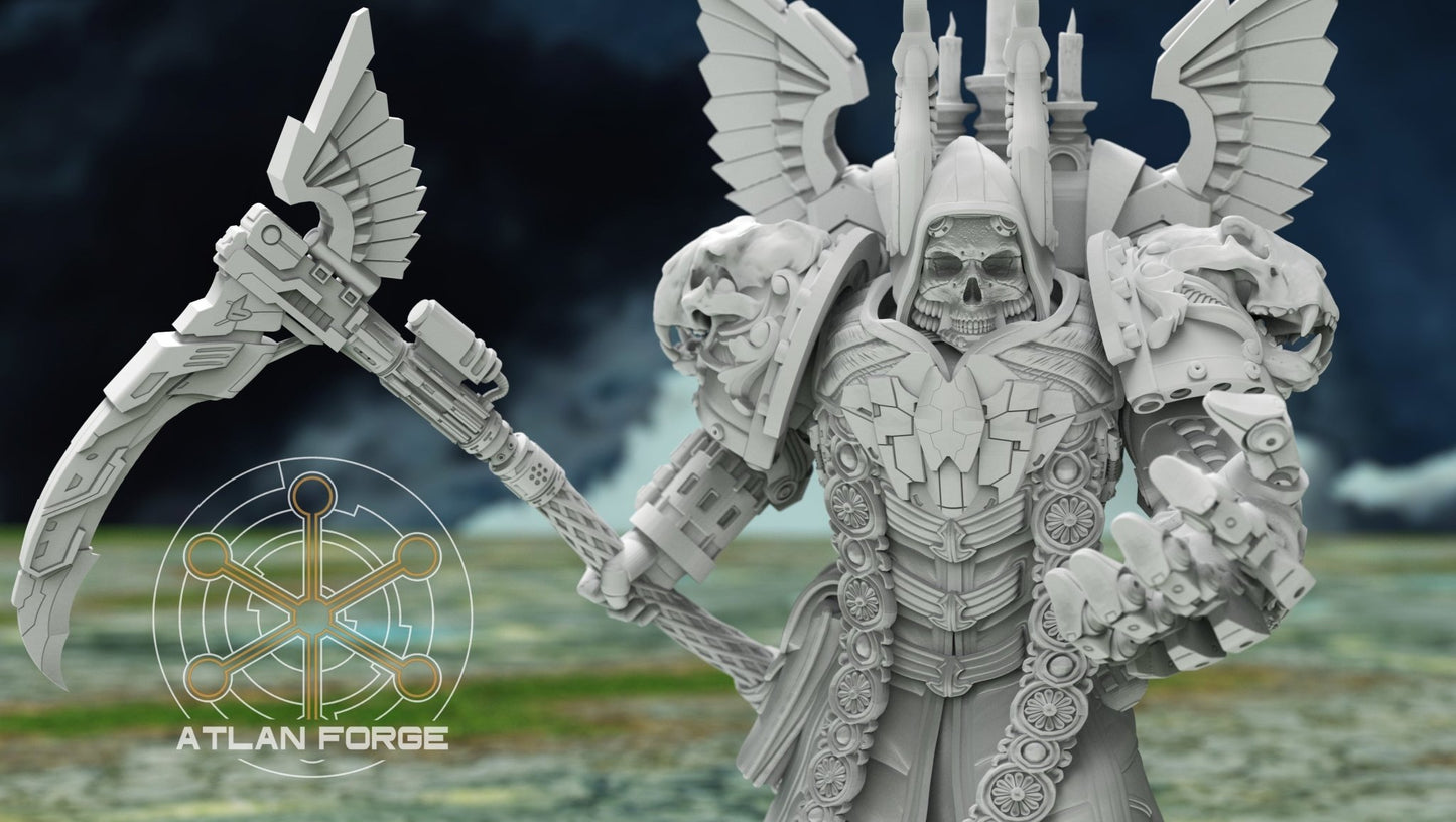 Angelic Soul Reaper by Atlan Forge - Resin Printed Grimdark Mini (28/32mm) - DelsBricks Toys & CollectiblesResin Printed MiniatureDelsBricks Toys & CollectiblesMega Diamonds & Schwartzreiter Mini Forge