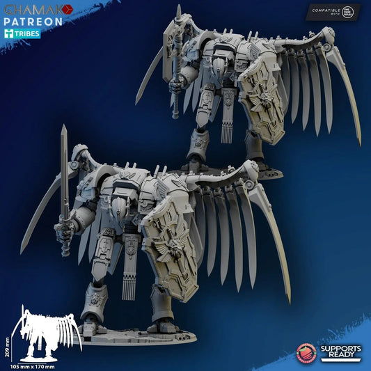 Angelic Titan by Ghamak 28/32mm Scale Miniature, 209x170mm - DelsBricks Toys & CollectiblesResin Printed MiniatureDelsBricks Toys & CollectiblesMega Diamonds & Schwartzreiter Mini Forge