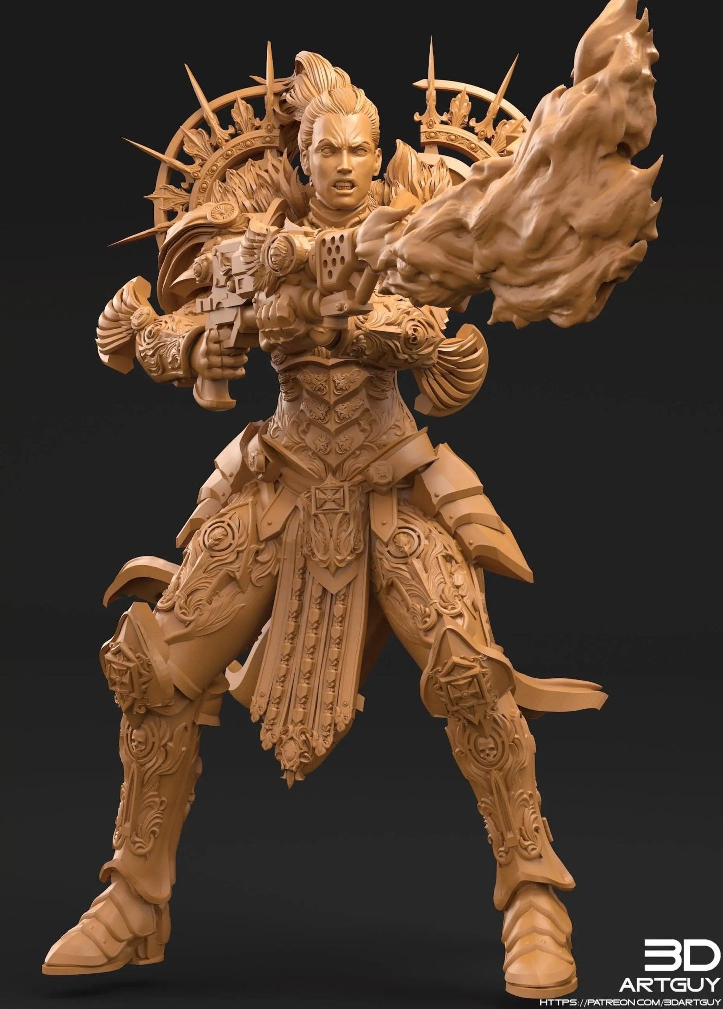 Angry Paladin by 3DArtGuy 28/32mm scale, 50mm or 100mm, Miniature War Gaming Figure - DelsBricks Toys & CollectiblesResin Printed MiniatureDelsBricks Toys & CollectiblesMega Diamonds & Schwartzreiter Mini Forge