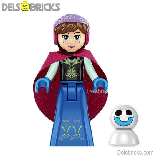 Anna from Frozen Disney Lego Minifigures Custom Toys 1 - DelsBricks MinifiguresMinifiguresDelsBricks MinifiguresDelsbricks