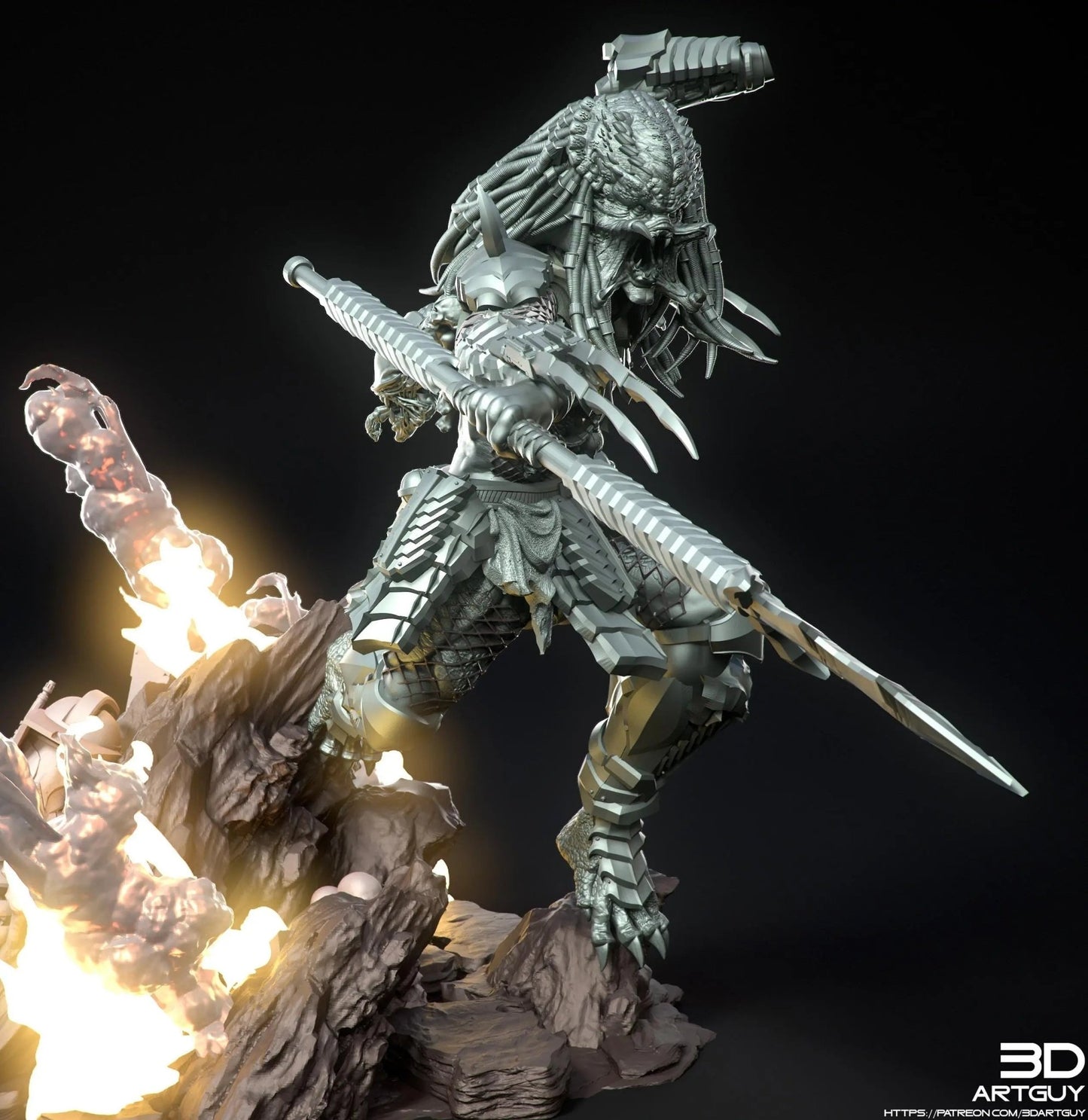 Apex Hunter by 3DArtGuy 50mm or 100m Miniature War Gaming Figure - DelsBricks Toys & CollectiblesResin Printed MiniatureDelsBricks Toys & CollectiblesMega Diamonds & Schwartzreiter Mini Forge