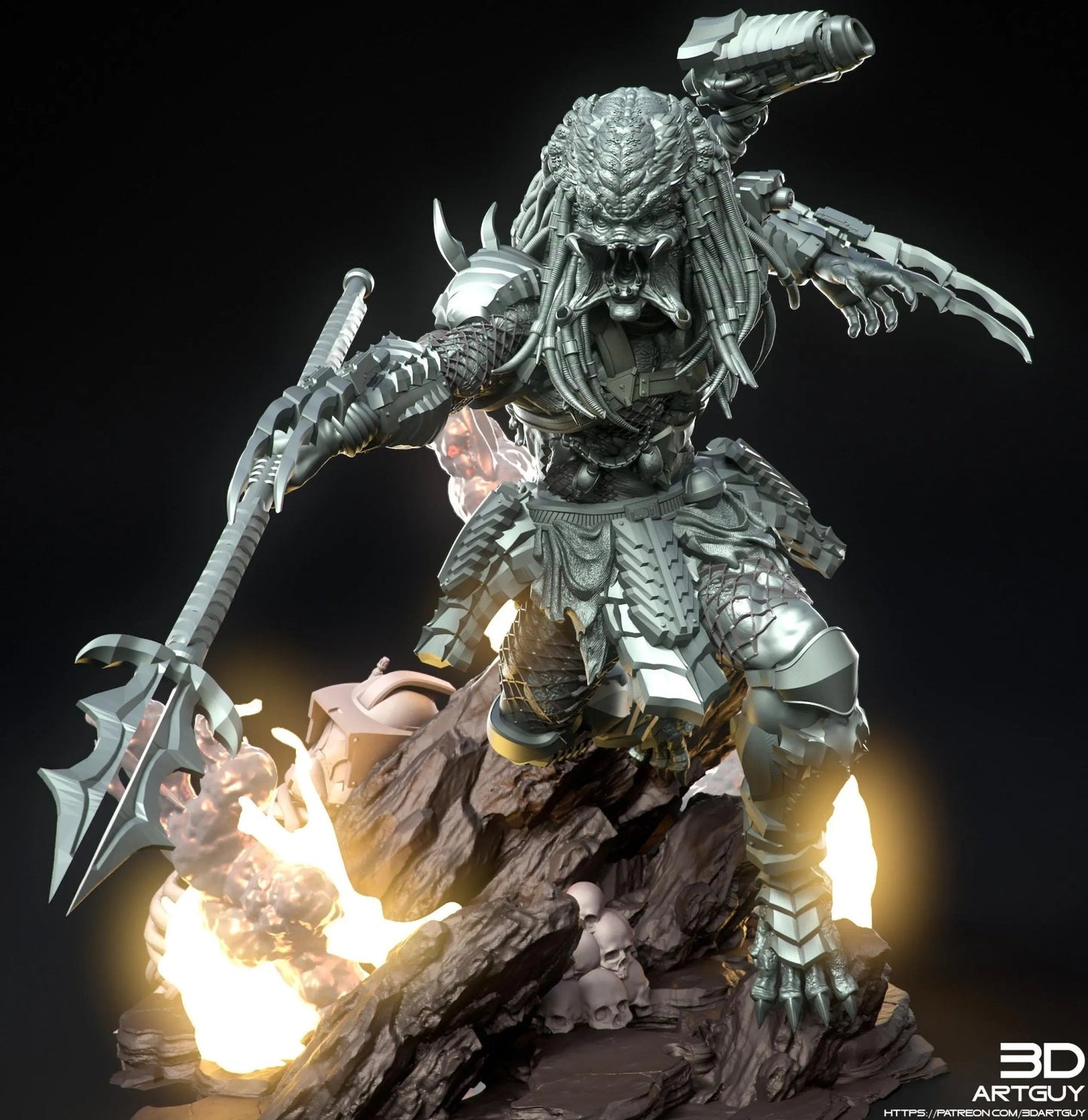 Apex Hunter by 3DArtGuy 50mm or 100m Miniature War Gaming Figure - DelsBricks Toys & CollectiblesResin Printed MiniatureDelsBricks Toys & CollectiblesMega Diamonds & Schwartzreiter Mini Forge