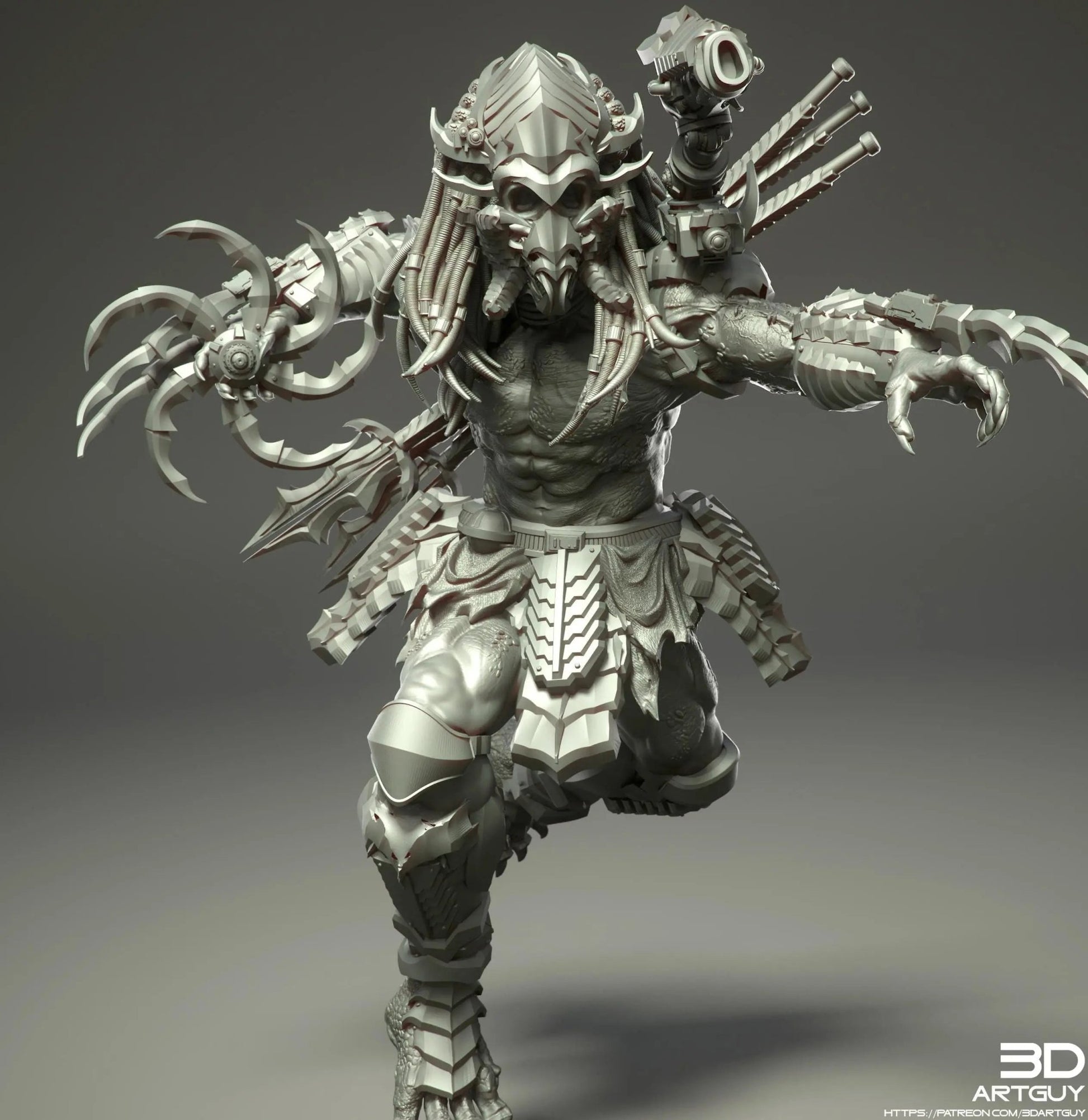 Apex Hunter by 3DArtGuy 50mm or 100m Miniature War Gaming Figure - DelsBricks Toys & CollectiblesResin Printed MiniatureDelsBricks Toys & CollectiblesMega Diamonds & Schwartzreiter Mini Forge