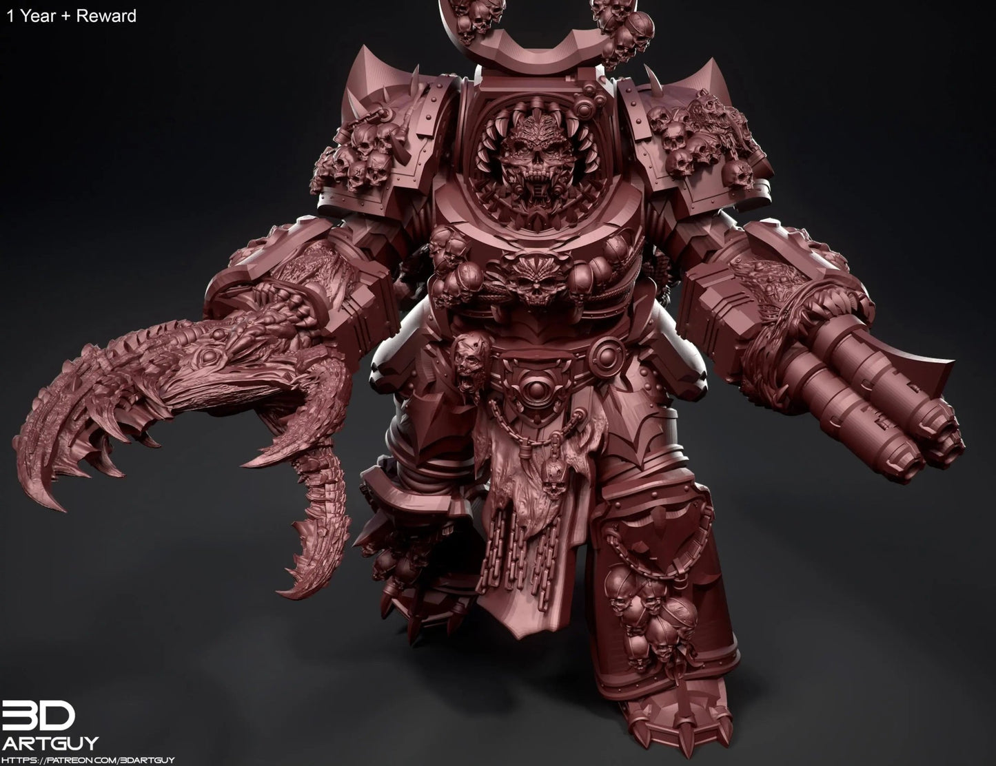 Armored Demon by 3DArtGuy – Resin Printed Grimdark Sci - Fi Mini (32mm Scale) - DelsBricks Toys & CollectiblesResin Printed MiniatureDelsBricks Toys & CollectiblesMega Diamonds & Schwartzreiter Mini Forge
