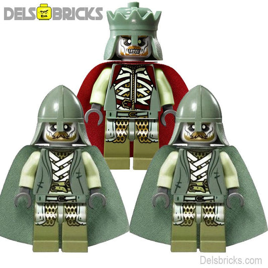 Army of the Dead set of 3 Lord of The Rings Lego Minifigures Custom Toys - DelsBricks MinifiguresMinifiguresDelsBricks MinifiguresDelsbricks