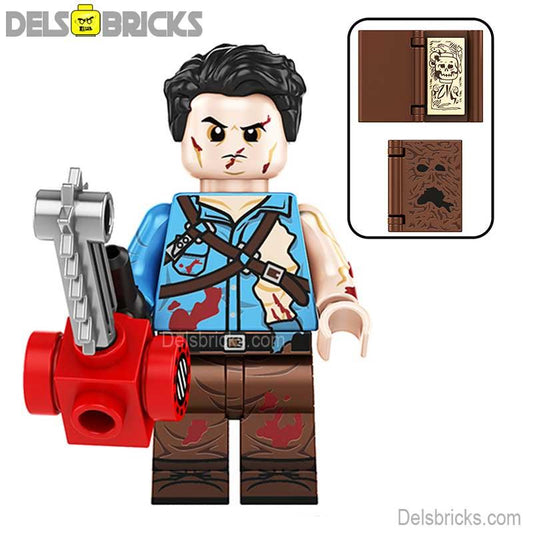 Ash from The Evil Dead Lego Horror Movie Minifigures Custom Toys NEW - DelsBricks MinifiguresLego Horror MinifiguresDelsBricks MinifiguresDelsbricks.com