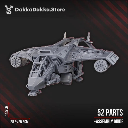 Assault Aircraft F - 184 Falco by DakkaDakka 28mm Heroic Scale Miniature, 285x255mm, Imperial Proxy, Grimdark, Sci - Fi, OPR - DelsBricks Toys & CollectiblesResin Printed MiniatureDelsBricks Toys & CollectiblesMega Diamonds & Schwartzreiter Mini Forge