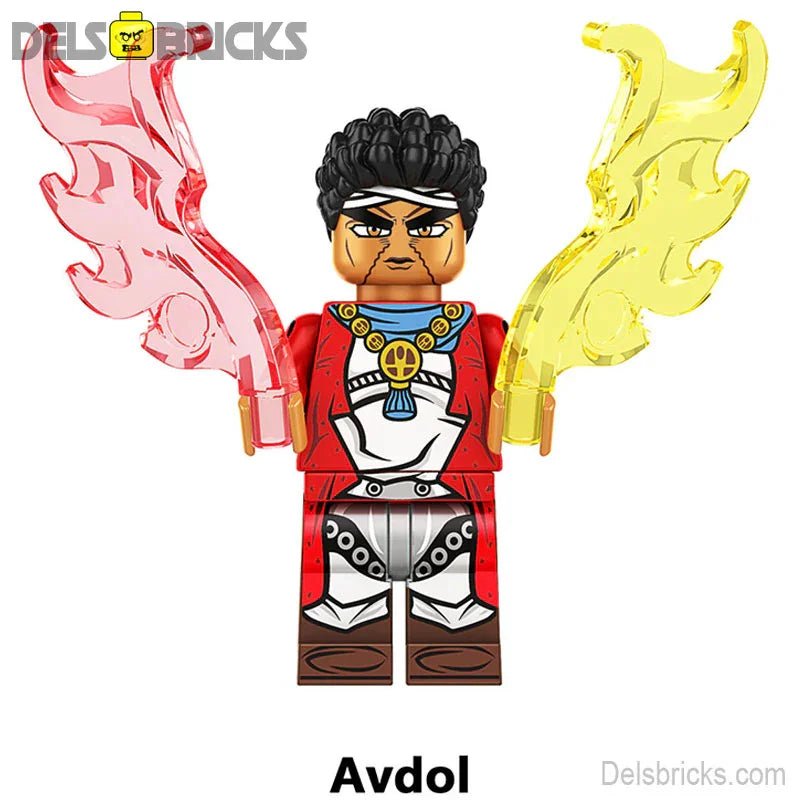 Avdol Jojo's Bizarre Adventure Anime Lego Minifigures custom toys - DelsBricks MinifiguresMinifiguresDelsBricks MinifiguresDelsbricks