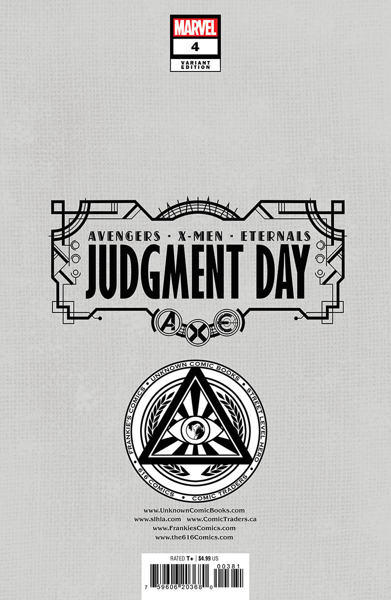 A.X.E.: Judgment Day 4 [Axe] Unknown Comics David Nakayama Hellfire Exclusive Virgin Var (09/14/2022) - DelsBricks Toys & CollectiblesCOMIC BOOK EXCLUSIVEDelsBricks Toys & CollectiblesUnknown Comic Books