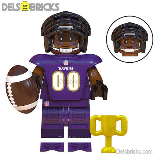 Baltimore Ravens NFL Football Teams Lego Minifigures Custom Toys - DelsBricks MinifiguresMinifiguresDelsBricks MinifiguresDelsbricks