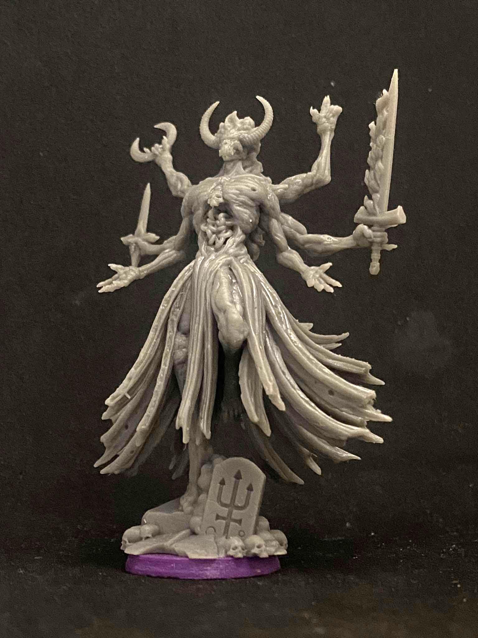 Baphomet Sorcerer by Papsikels Miniature, 80mm Miniature, 32mm Scale, War Gaming, Proxy for Trench Crusade, Table top gaming - DelsBricks Toys & CollectiblesResin Printed MiniatureDelsBricks Toys & CollectiblesMega Diamonds & Schwartzreiter Mini Forge