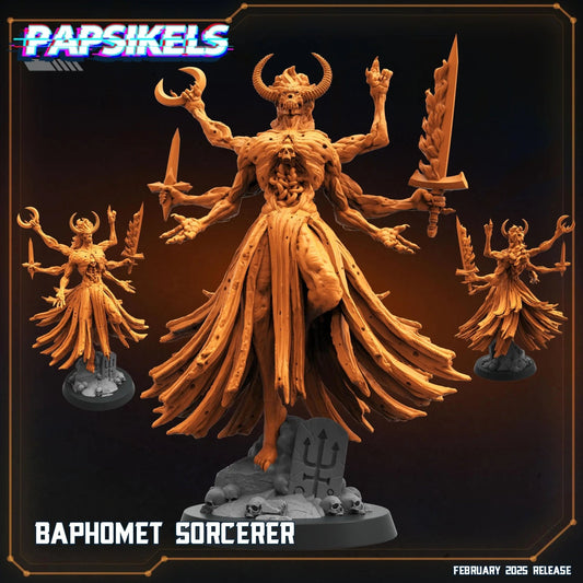 Baphomet Sorcerer by Papsikels Miniature, 80mm Miniature, 32mm Scale, War Gaming, Proxy for Trench Crusade, Table top gaming - DelsBricks Toys & CollectiblesResin Printed MiniatureDelsBricks Toys & CollectiblesMega Diamonds & Schwartzreiter Mini Forge